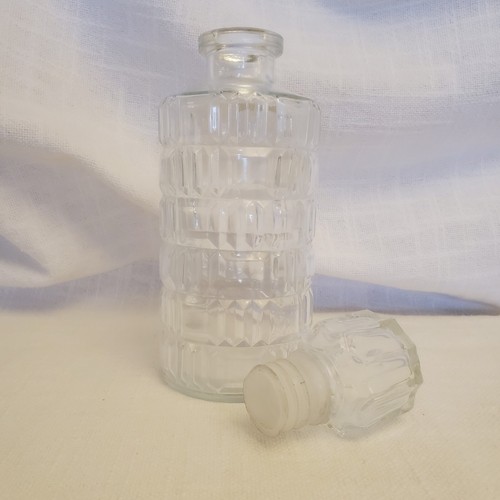Vintage Retro Luminarc Crystal Liquor Decanter France Cylindrical 10" High A221 - Picture 7 of 9