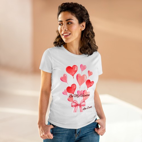 Personalisiertes Ballon Herzen T-Shirt für Sie, individuelles Baumwollshirt, Geschenke, Übergröße - Bild 7 von 13