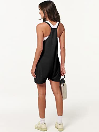 Women's Summer Casual Sleeveless Romper Loose Spaghetti Strap Shorts Overalls... - Picture 6 of 8