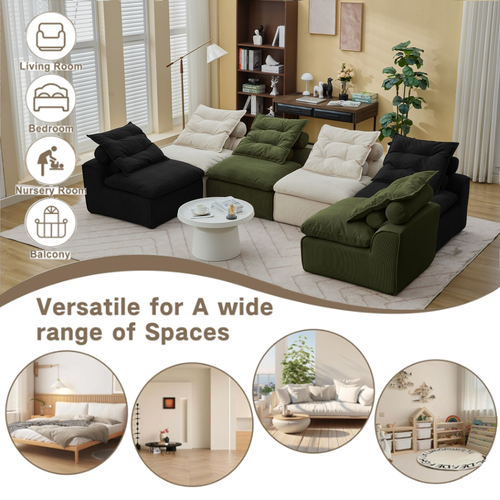 6 Seats Modular Sofa Armrests,At will DIY,Neck Pillow-Back Lounge Sofa Chair - Picture 98 of 146