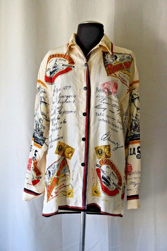 ATELIER CHEMISE COTTON SQUARE BLOUSE. Multi Color. Nice Pattern. Ultra Rare - Picture 1 of 12