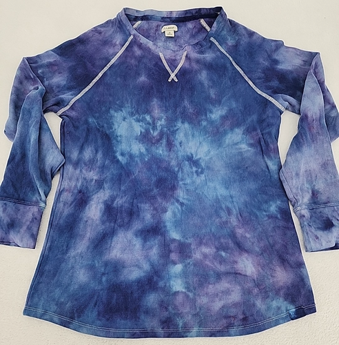 Women's Procion Ice Tie Dyed Outfit L.L. Bean Medium LS Shirt Old Navy Jeans 6 - Picture 4 of 22