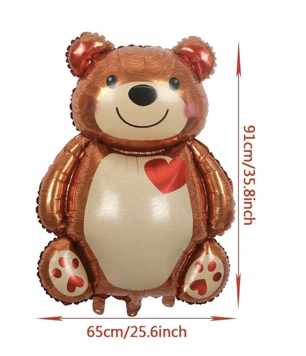 Balão de urso 91*67 cm decoração festa suprimentos para o Dia dos Namorados - Imagem 2 de 3