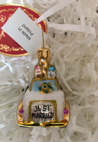 Radko Hochzeit Glückseligkeit Streitwagen Auto Edelstein Ornament - 2019 - Neu im Karton! Wunderschön!! - Bild 2 von 4