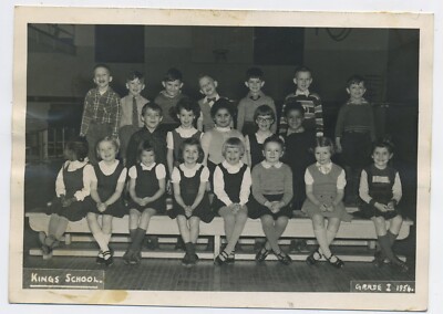 Klasse 1 Klasse 1954 Kensington Schule Montreal Kanada Vintage Fotografie C15