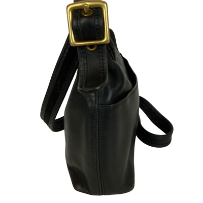 バッグ vintage coach old mini Boston BLACK Vintage Coach Legacy Small Pocket Zip Bag 9136 Black Leather
