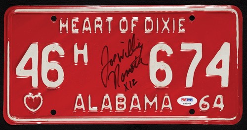 Joe Namath Full-Name Signed Alabama License Plate PSA DNA COA - Picture 1 of 3