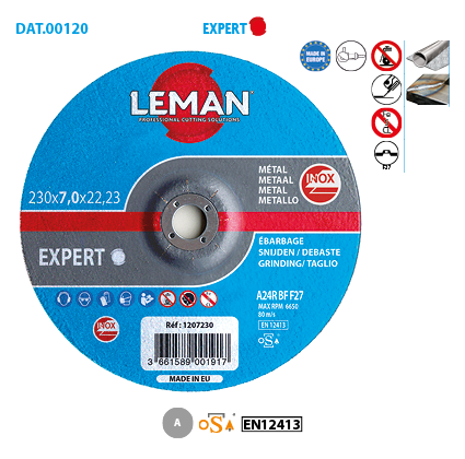 Lot De 10 Disques à Lamelles Zirconium Pour Inox - Diamètre 125 Mm, Alésage 22,23 Mm, Grain 40 - Marque Leman