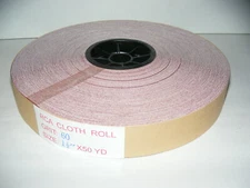 1-1/2" x 50 yds. 60 Grit Shop Roll RCA  Abrasive Cloth