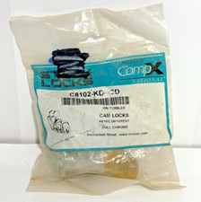 Stock Locks CompX C8102-KD-26D Pim Tumbler Cam Locks Keyed Different Dull Chrome