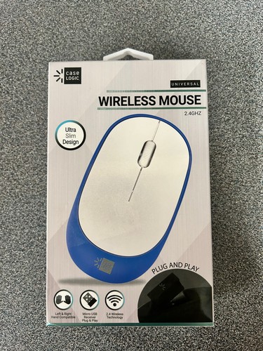 Case Logic Plug & Play 2.4GHz Optical Wireless Mouse Blue