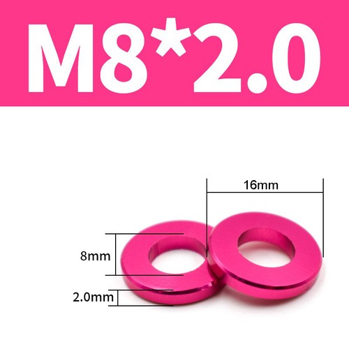 Alu eloxiert M3 M4 M5 M6 M8 M10 metrisch bunt Flachscheibe Distanzdichtung - Bild 64 von 137