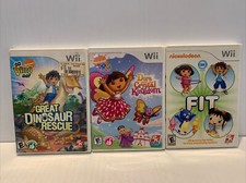 Wii Videogames Lot Nickelodeon Fit - Dora The Explorer - Diego Go Not Tested