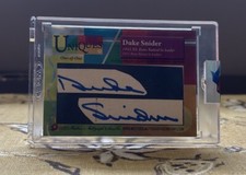 DUKE SNIDER  - DUAL CUT AUTOGRAPH - + JACKIE JENSEN AUTO-ONE of ONE — VERY RARE!