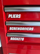 10 Pack - Custom Magnetic Toolbox Labels for Workshop or Garage