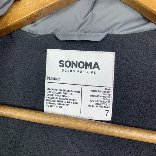 Sonoma Boys Puffer Vest Jacket Size 7 Fleece Lined - Picture 3 of 9
