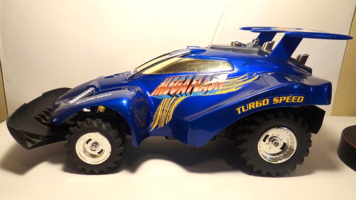 Vtg 1999 RADIOSHACK MEGAFLASH 9.6V RC CAR Off Road Buggy w/ High