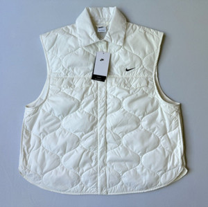 Nike Womens Sportswear Essential Vest White Sz Large Snap