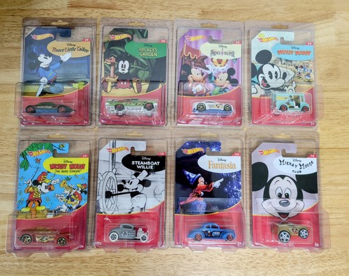 Hot Wheels Disney 2017 Mickey Mouse Exclusive Series Bundle- Set of 8 Cars - Picture 1 of 17
