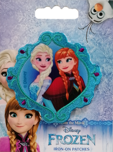 Aufnäher / Bügelbild - Disney Frozen DIE EISKÖNIGIN "ELSA & ANNA 2" - blau - 7,3 - Bild 7 von 7