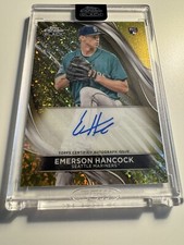 2024 Topps Chrome Black - Emerson Hancock RC Auto - Gold Mini Diamond + BONUS