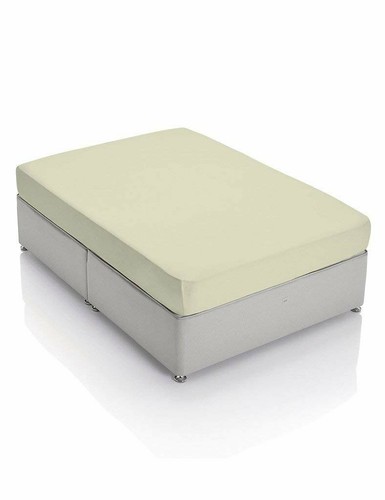 400 Thread Count 100%Natural Cotton 4Piece 15''Deep Sheet Set Full, ivory Solid - Picture 9 of 10