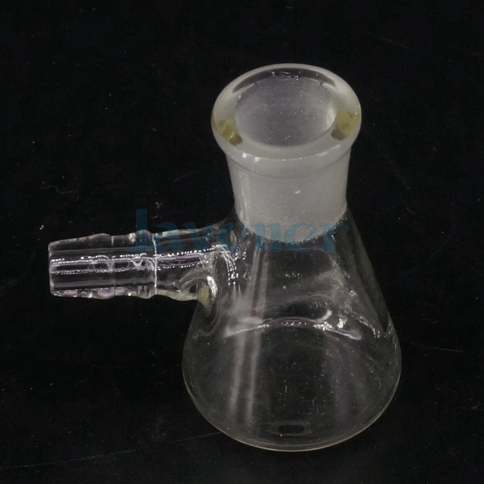 10ml 14/23 Ground Joint Conical Filter Flask with Side Arm Lab Glassware - Image 4 of 4
