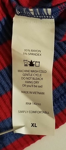 Lularoe Dress Women's Julia Blue & Red Stripes Size XL NWT Pullover Short Sleeve - Picture 9 of 9