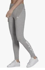 Adidas Women's Loungewear Essentials High-Waisted Logo Leggings, Grey Size XS
