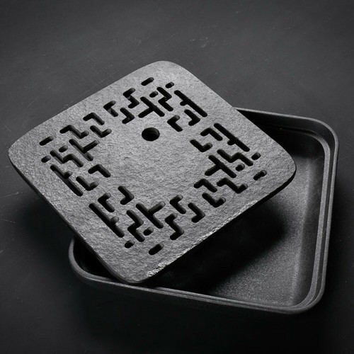 Gongfu Tea Tray Ujin Stone+Black Stoneware Ceramic Tea Tray Table Water Storage - Picture 2 of 12