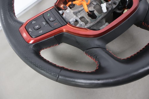 19-21 Ram 1500 Rebel OEM LEather Steering Wheel W/ Switches (Red/Black XR) - Picture 10 of 24
