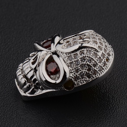 Cubic Zircornia Gemstones Skull Bracelet Necklace Craft Connector Charm Beads - Picture 136 of 189