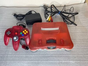 Nintendo 64 Clear Red Console N64 Chose Original Controller Cables REGION FREE