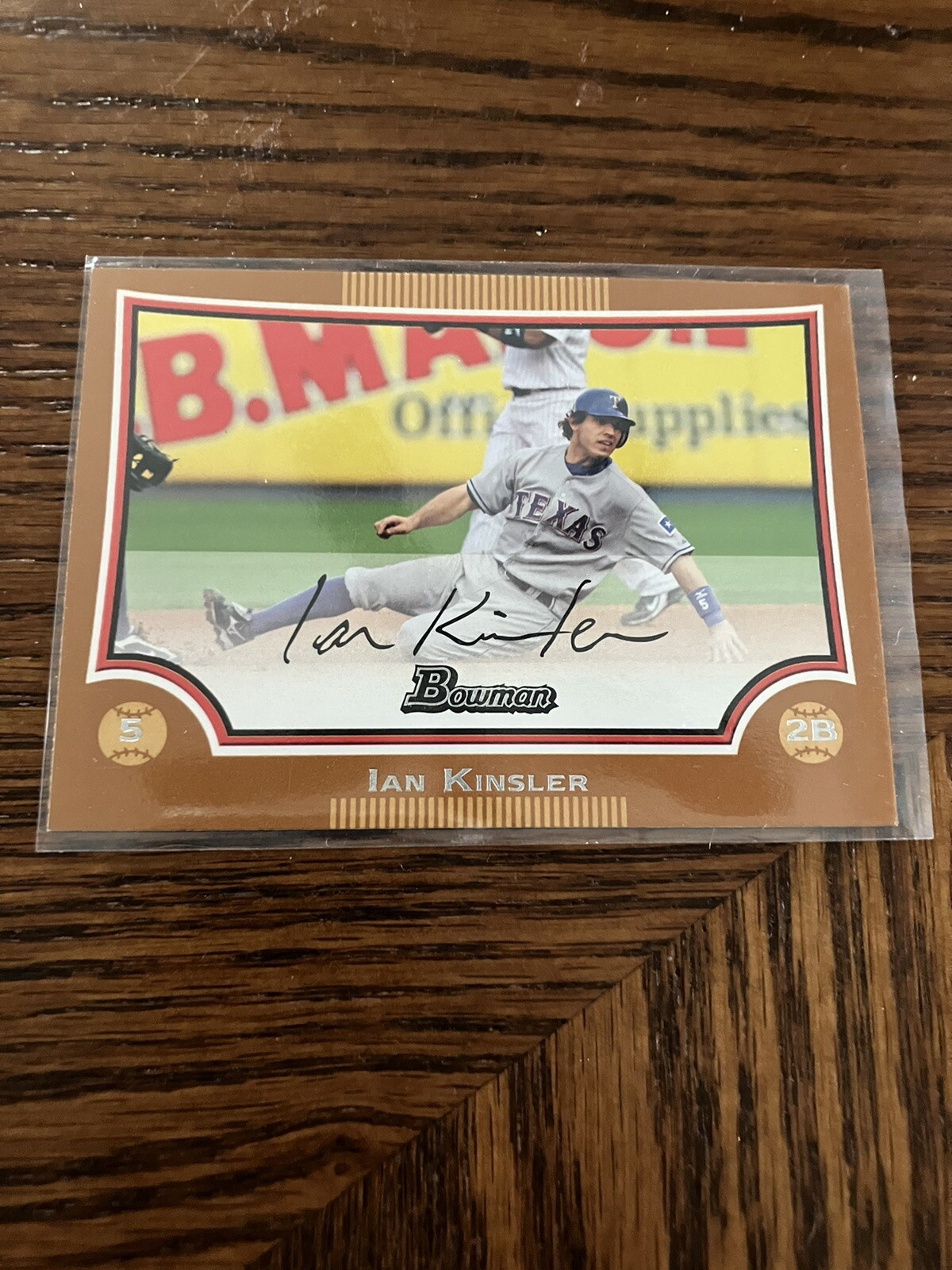 2009 Bowman Orange 175/250 Ian Kinsler #15