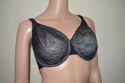 New M&S COLLECTION Black Smoothing Jacquard Full Cup Bra Sz 34E