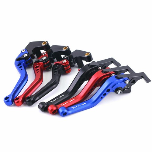 CNC Bar End Caps Short Brake Clutch Levers For YAMAHA MT-07 MT-09 2014-2020 2018 - Picture 6 of 33