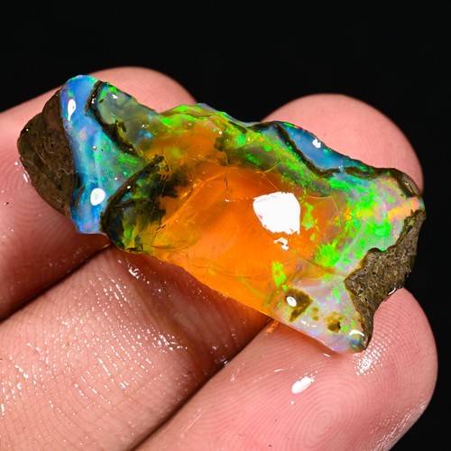 Opal, Opal grob, Multi Feueropal roh, Opalpräparat, natürlicher Rohedelstein 26 cts