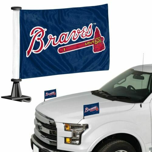 Atlanta Braves MLB Ambassador Auto Flagge Set - Bild 1 von 2