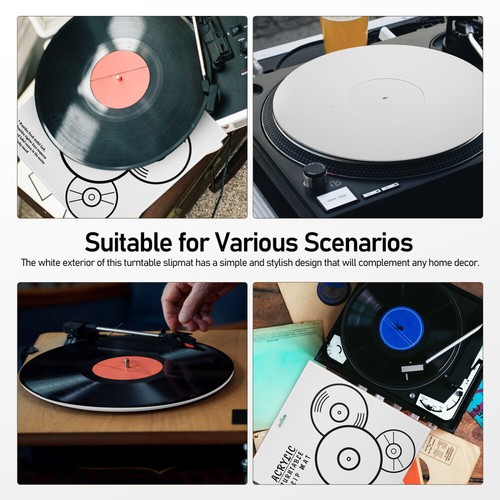 Turntable Slipmat Acrylic Turntable Mat Vinyl Record Pad Record Player Mat - Picture 11 of 12