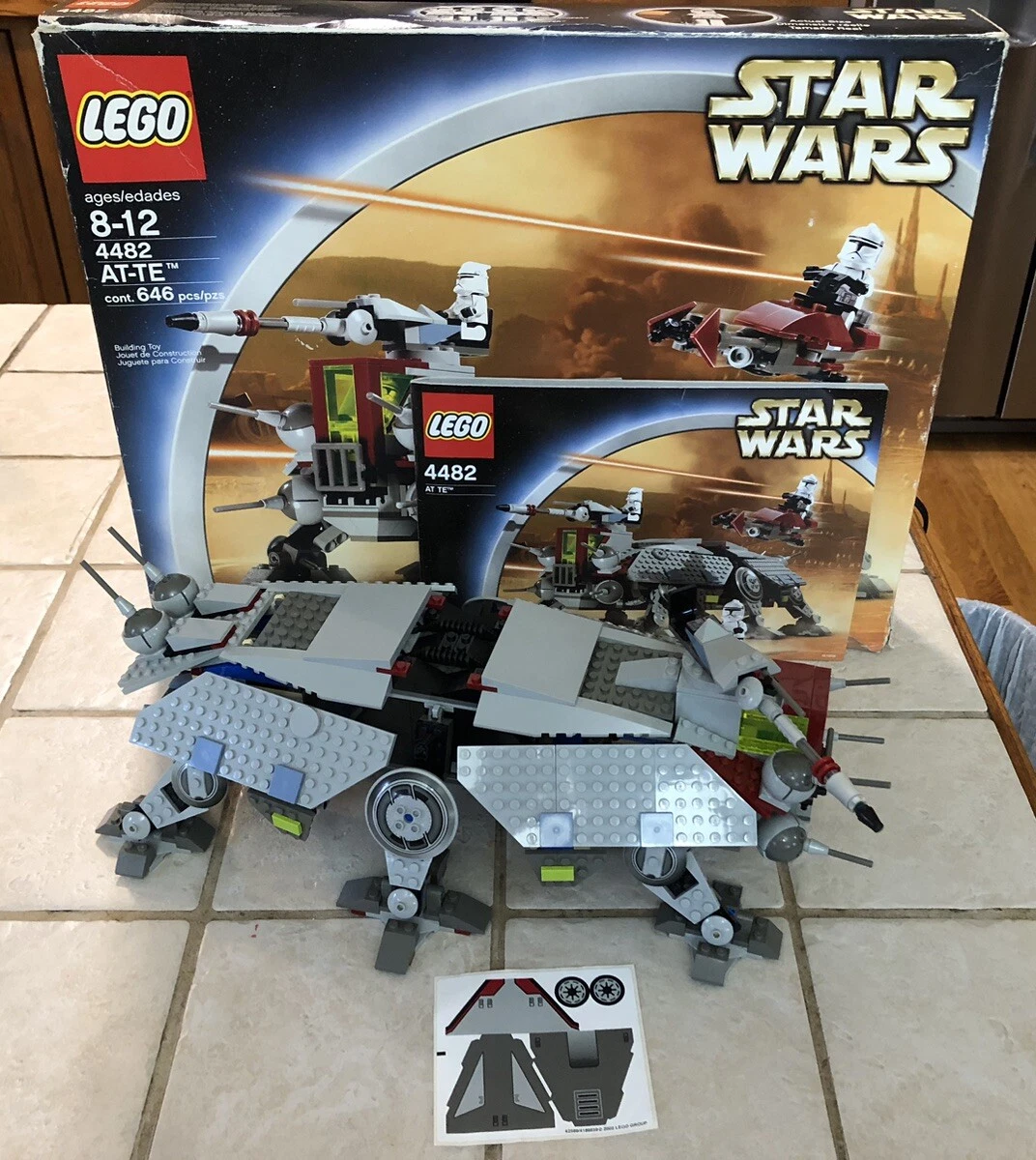 LEGO Star Wars 4482 AT TE w Box Manual Brand New Sticker Sheet No Figures