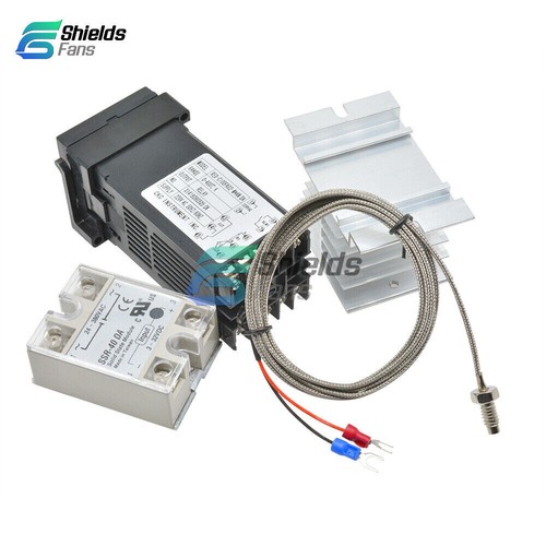 REX-C100 Digital PID Temperaturregler Eingestellt+K Thermoelement+SSR 40DA Relay - Picture 31 of 62