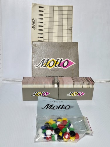 Motto Brand Game - “It Challenges Your Memory” 1987 Ed.