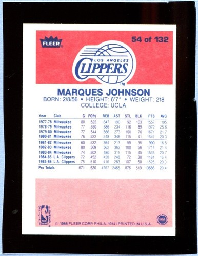 Juego de baloncesto Fleer 1986 Break #1-#132 - Imagen 109 de 259