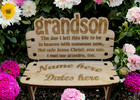  grandson bench gift grave marker personalised In loving memory memorial 