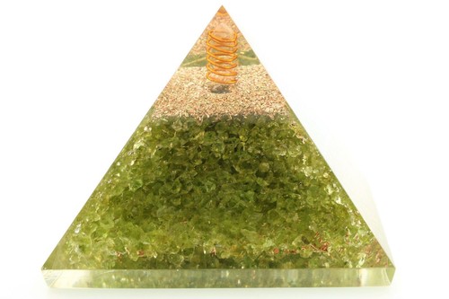 Peridot Orgone Pyramid Metatron Cube 75mm EMF and 5G Protection Orgonite Energy - Picture 4 of 10