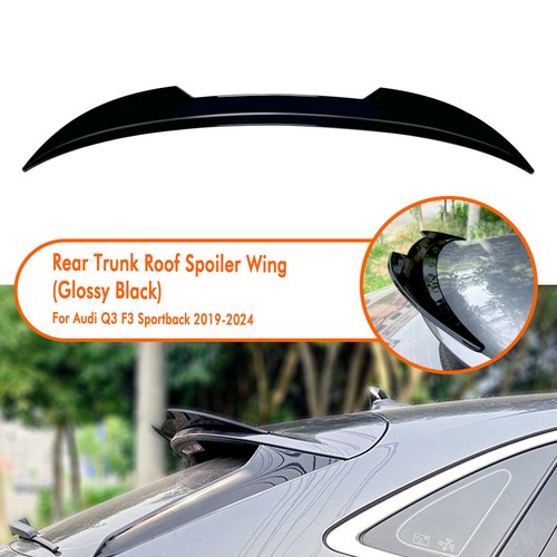 Rear Trunk Spoiler Lip Bodykit For Audi Q3 F3 Sportback 2019-2024 Gloss Black - Picture 1 of 14