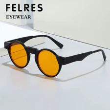 Men Women Round Retro Sunglasses Classic Outdoor Shade Glasses UV Protection 