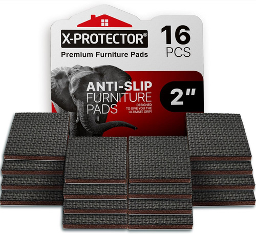 Non Slip Furniture Pads - 16 Premium Furniture Grippers 2"! Self-Adhesive Rubber - Picture 10 of 12