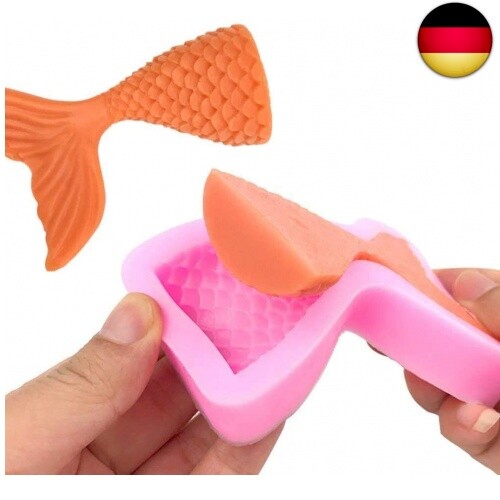 3 Pack Silikon-Backform, Schokolade Formen Meerjungfrau Schwanz Form Seashell - Bild 2 von 8