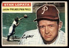 1956 Topps Baseball Card Stan Lopata Philadelphia Phillies #183 VG-EX